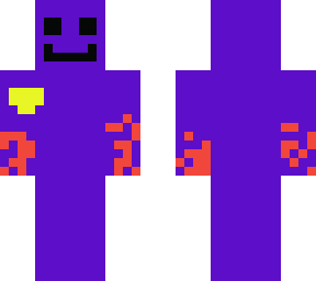 purple man with a poorly made hat