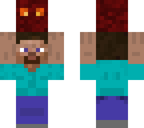 steve holding magma cube
