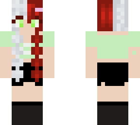 white and red braids
