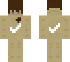beige nike boy suit with a rose