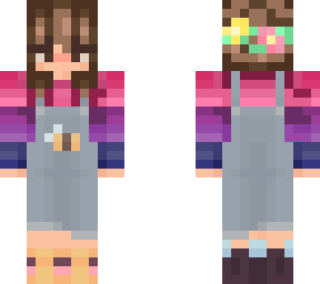 bi pride with flower crown and bees