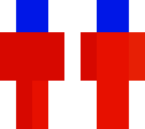 blue and red man