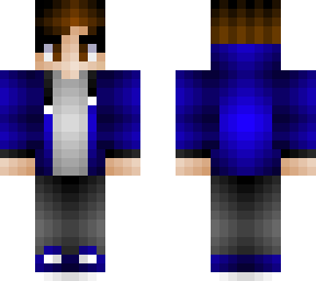 blue shirt and white t-shirt