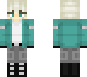boy in a cyan jacket