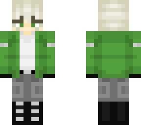 boy in a green jacket