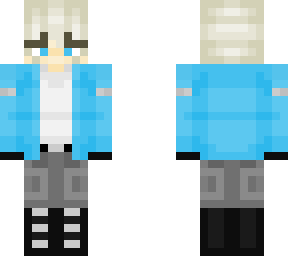 boy in a light blue jacket