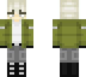boy in an army jacket