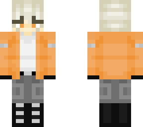 boy with an orange jacket