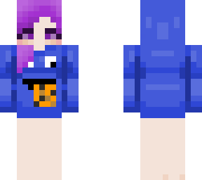 cookie hoodie with purple hair