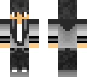 dark gray monochromatic boy skin