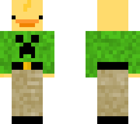 derpy duck with creeper shirt