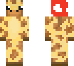 giraffe with mushroom hat