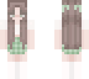 girl with green skirt
