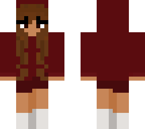 girl with red hoodie