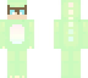 onesie dino with blue eyes and brown hair