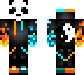 panda with yin & yang