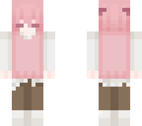 pink hair and sweater vest
