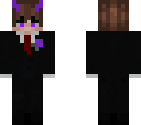 purple demon in a suit