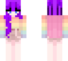 purple haired pride skin