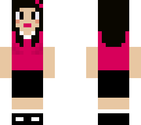 sadie (pink vest, white shirt; with collar) - slim