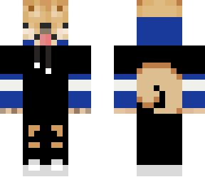 shiba with hoodie and ears and tail