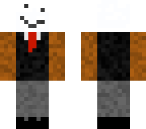 snow golem in a suit.