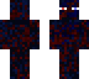 blue and red glitched enderman