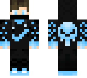 blue nike white dark skull