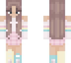 brunette in a pan pride outfit