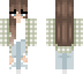 checkered green shirt