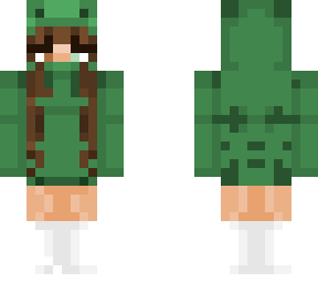cute girl in frog hoodie