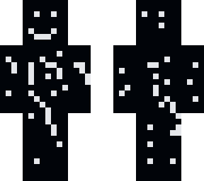 dark man with white happy face