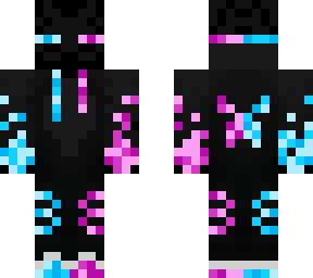glitched enderman pink and blue
