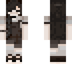 goth overalls girl