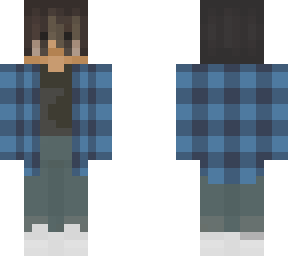 guy with blue flannel