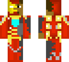 half crushed iron-man suit