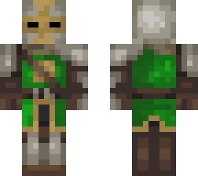half green half dark green knight