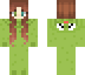 kaori in kermit onesie