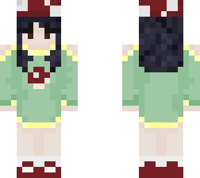 mushroom girl w/ brown eyes black hair