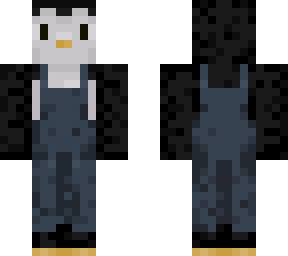 penguin with overalls