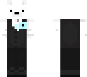 polar bear in suit with ice tie and ice flower
