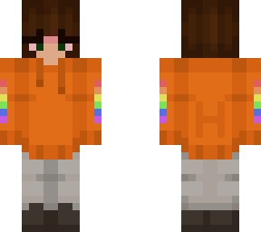 pride girl orange hoodie with intial