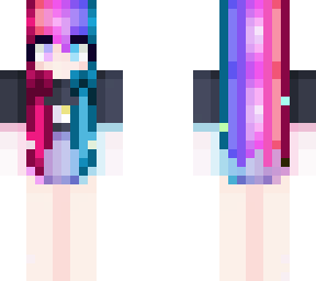 red and blue hair