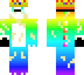 the dino rainbow techno crown
