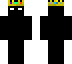 black skin with white eyes