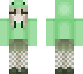 blonde girl with froggy hoodie
