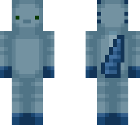 blue gray and navy blue axolotl