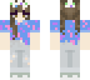 colorful shirt w/ paper crown