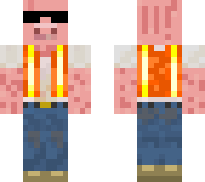 construction worker pig