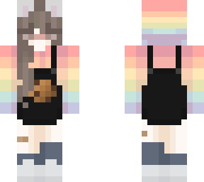 cookie girl rainbow hoodie
